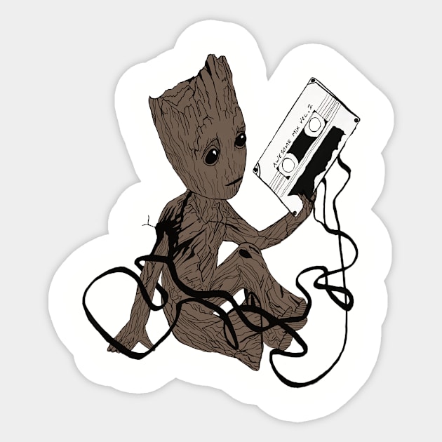 Groot Galaxy Remix Sticker by Sandman